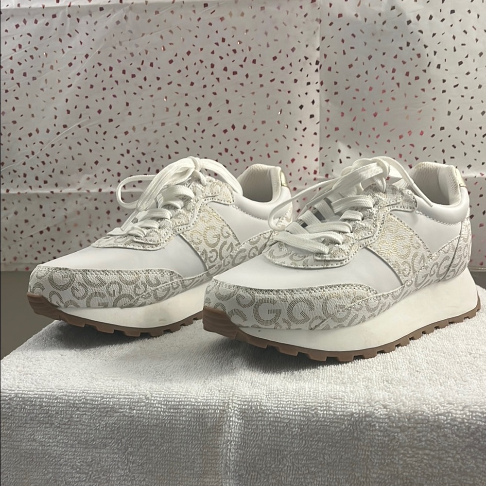 Women's White and Gray Sneakers